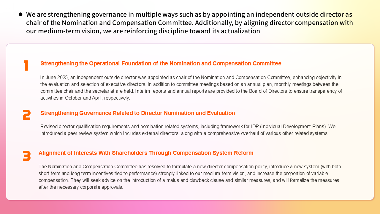 Strengthening of Governance